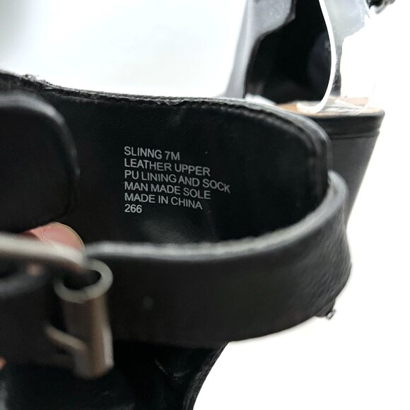 Steve Madden Slinng Talento Leather Open Toe Chunky Heel - Picture 9 of 13